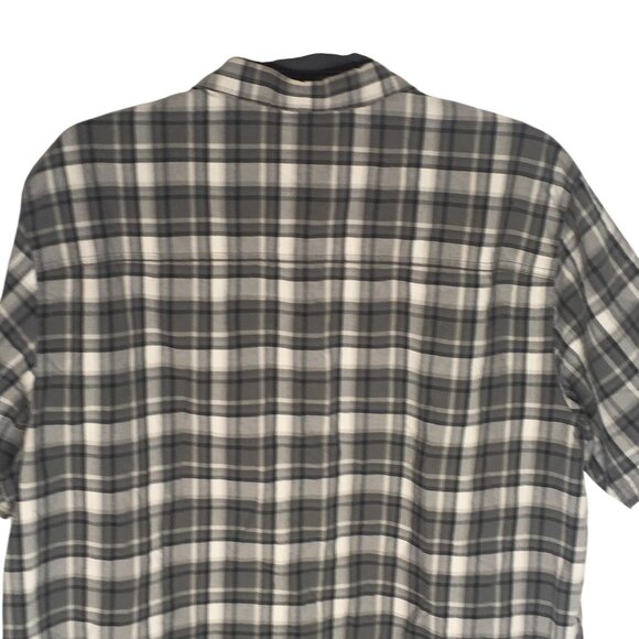 5.11 Tactical Shirt Mens Large Gray Plaid Short Sleeve Snap  Up Outdoor Camp - Picture 7 of 13